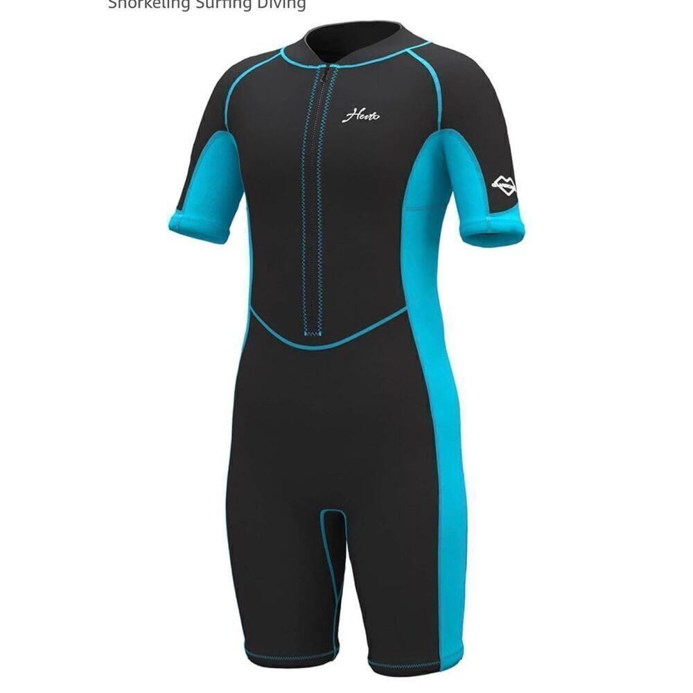 Hevto Kids Wetsuit Shorty for Boys Toddler Girls Youth 2mm Neoprene